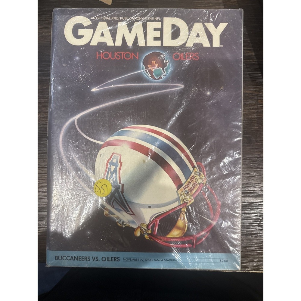 Gameday NFL Program Buccaneers Vs Oilers November 27 1983 New still Sealed